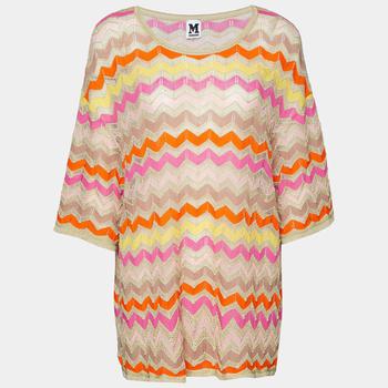 推荐M Missoni Multicolor Lurex Cotton Knit Top L商品