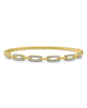 Kenneth Jay Lane | Pavé Link Bangle Bracelet in 14K Gold Plated,商家Bloomingdale's,价格¥926