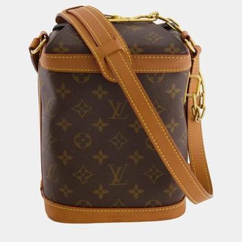 Louis Vuitton | Louis Vuitton Brown Monogram Canvas Milk Box Bag with Gold Hardware 9.5折