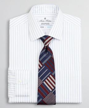 product Regent Regular-Fit Dress Shirt, Performance Non-Iron with COOLMAX®, Ainsley Collar Twill Pinstripe image