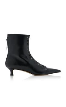 推荐Aeyde - Trixi Lace-Up Leather Ankle Boots - Black - IT 40 - Moda Operandi商品