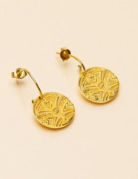 推荐Une A Une - BOMM medal earrings - gold maya商品
