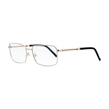 推荐Philippe Charriol Rectangular Eyeglasses PC75033 C2 Shiny Silver 56mm 75033商品