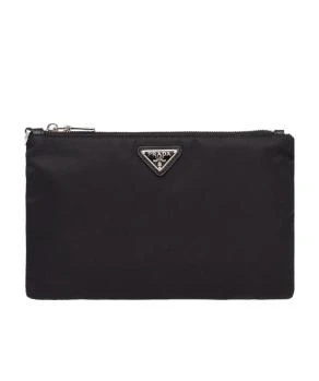 Prada | Re-Nylon 再生尼龙和Saffiano 皮革徽标手拿包2NH0042DMH 2NH0042DMH,商家La Vita HK,价格¥3246