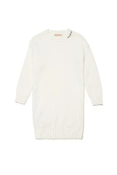 Marni | Marni Kids Logo Intarsia Distressed Knitted Dress 6.2折