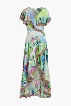 Camilla | Ruffled printed silk crepe de chine wrap dress 5.0折