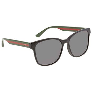 Gucci | Grey Rectangular Unisex Sunglasses GG0417SK 001 56商品图片,4.6折