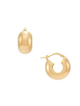 商品14K Goldplated Sterling Silver Hoop Earrings图片