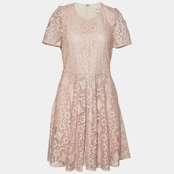 推荐Burberry  Pink Lace Midi Dress M商品