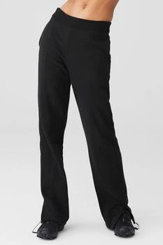 Alo | High-Waist Free Time Straight Leg Sweatpant - Black,商家Alo yoga,价格¥570