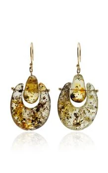 Ten Thousand Things | Ten Thousand Things - Small O'Keefe 18K Yellow Gold Amber Earrings - Brown - OS - Moda Operandi - Gifts For Her,商家Fashion US,价格¥4543