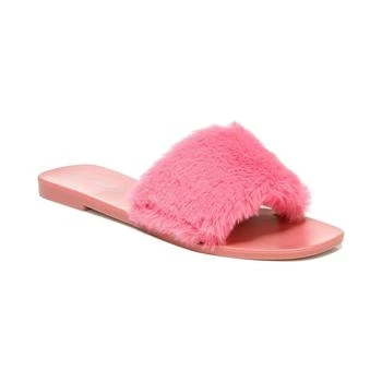 Sam Edelman | Circus by Sam Edelman Womens Everette Cozy Faux Fur Jelly Sandals,商家BHFO,价格¥40