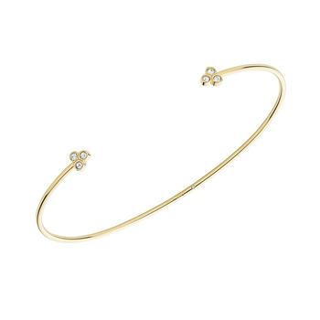 推荐Sutton Trio Glitz Gold-tone Stainless Steel Cuff Bracelet商品