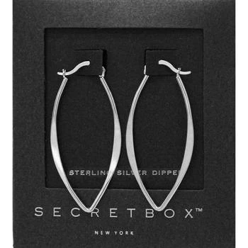 FASHNZFAB | SECRET BOX_Sterling Silver Dipped Metal Hoop Pin Catch Earrings - Silver,商家Premium Outlets,价格¥166