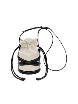 推荐Strappy Leather Mini Bucket Bag商品