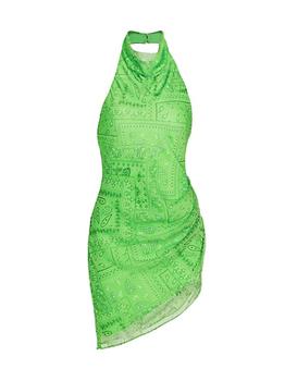 samba, Amanda Uprichard | Samba Handkerchief Print Minidress商品图片 