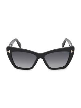 tom ford墨镜评价, Tom Ford | Wyatt 56MM Cat Eye Sunglasses商品图片 