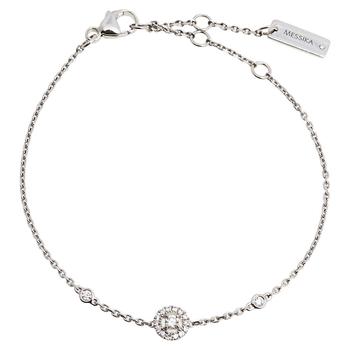 商品Messika Joy Diamond 18K White Gold Charm Bracelet XS图片