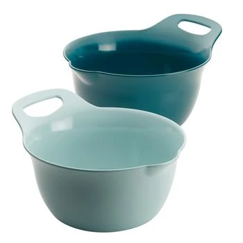 Rachael Ray | Rachael Ray Tools and Gadgets Nesting Mixing Bowl Set, 2-Piece, Light Blue and Teal,商家Premium Outlets,价格¥287