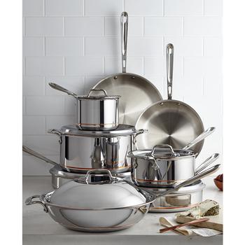 All-Clad | Copper-Core 14-Pc. Cookware Set商品图片,8.5折×额外7折, 额外七折