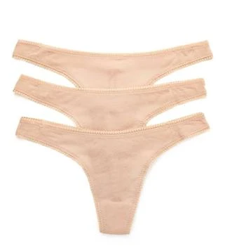 On Gossamer | Women's Mesh Hip G Thong 3-Pack In Champagne,商家Premium Outlets,价格¥236