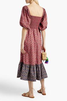 推荐Eloise shirred floral-print cotton midi dress商品