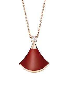 推荐Divas' Dream 18K Rose Gold, Carnelian & Diamond Pendant Necklace商品