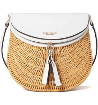 Kate Spade | catch medium wicker crossbody bag商品图片,3折