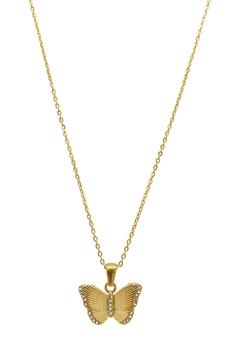 推荐14K Gold Plated Butterfly Pendant Necklace商品