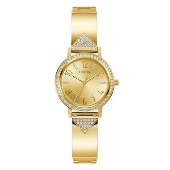 GUESS | Women's Glitz Gold-tone Stainless Steel Bracelet Watch 32mm商品图片,