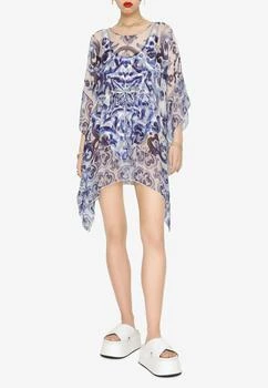 Dolce & Gabbana | Majolica Print Chiffon Kaftan Dress,商家Thahab,价格¥9865