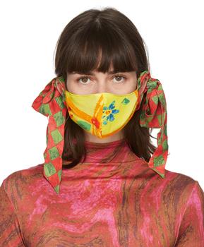 商品SSENSE Exclusive Yellow & Green Floral Bow Face Mask,商家SSENSE,价格¥764图片