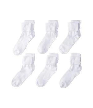Jefferies Socks | 6-Pack Organic Cotton Turn Cuff (Toddler/Little Kid/Big Kid),商家Zappos,价格¥206