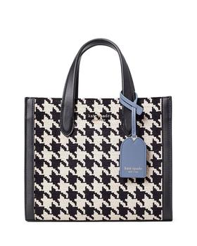 kate spade tote单肩包, Kate Spade | Manhattan Houndstooth Chenille Small Tote商品图片 