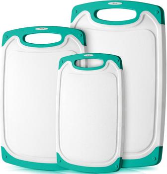 商品Zulay Kitchen | Non-Slip Kitchen Cutting Board With Juice Grooves (3 Piece),商家Premium Outlets,价格¥189图片