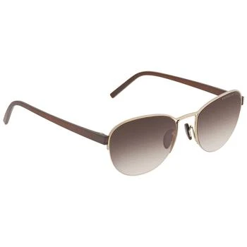 Porsche Design | Gradient Brown Oval Men's Sunglasses P8677 C 54 3.3折, 满$75减$5, 满减