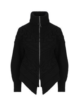 Alexander McQueen | Alexander McQueen Cable-Knitted Zipped Jacket商品图片,6.7折