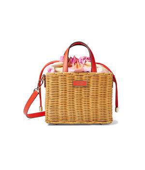 Kate Spade Surprise单肩包, Kate Spade | Sam Wicker Madras Printed Fabric Mini Satchel商品图片 5.3折