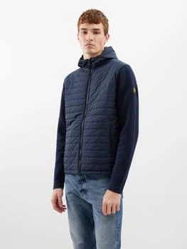 推荐Vert padded-panelled knitted jacket商品