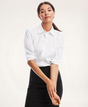 推荐Fitted Non-Iron Stretch Supima® Cotton Dress Shirt商品
