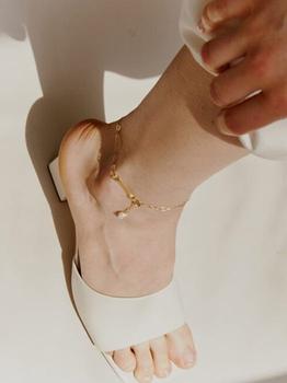 商品LOVE ME MONSTER | Pearl and Gold Chain Anklet,商家W Concept,价格¥417图片