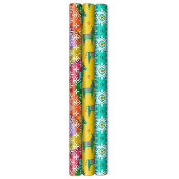 商品Hallmark | Holiday Wrapping Paper with Cut Lines on Reverse,商家Walgreens,价格¥126图片
