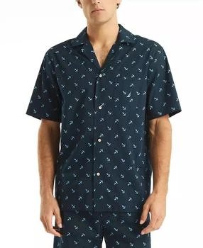 Nautica | Men's Crafted Printed Camp Sleep Pajama Shirt,商家Macy's,价格¥255