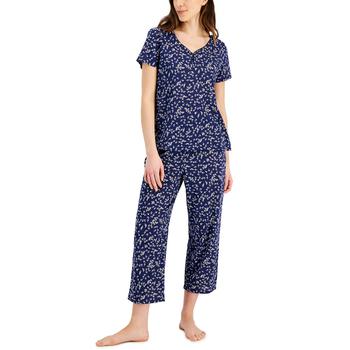 商品Women's Short Sleeve Cotton Essentials Printed Pajama Set, Created for Macy's图片