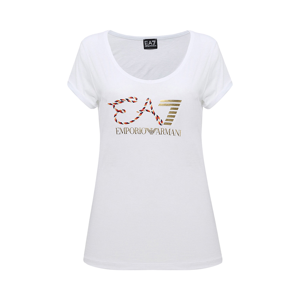 Emporio Armani | Emporio Armani 安普里奥 阿玛尼 女士时尚图案短袖T恤 3ZTT86-TJ52Z-1100商品图片,独家减免邮费