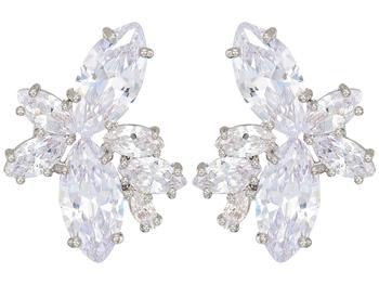 推荐Floral Stone Cluster Stud Earrings商品