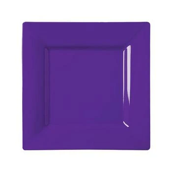 推荐9.5" Grape Purple Square Plastic Dinner Plates (120 Plates)商品