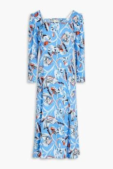 Diane von Furstenberg | Joanna floral-print crepe midi dress 5折×额外9.5折, 额外九五折