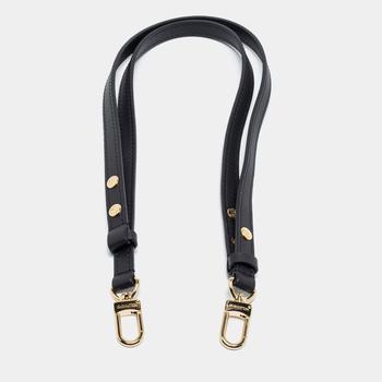 lv行李箱, [二手商品] Louis Vuitton | Louis Vuitton Black Leather Adjustable Shoulder Bag Strap商品图片 