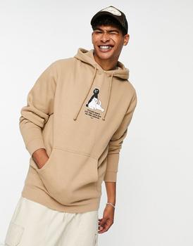 Rip N Dip | RIPNDIP keep the cats in pullover hoodie in beige with chest print商品图片,